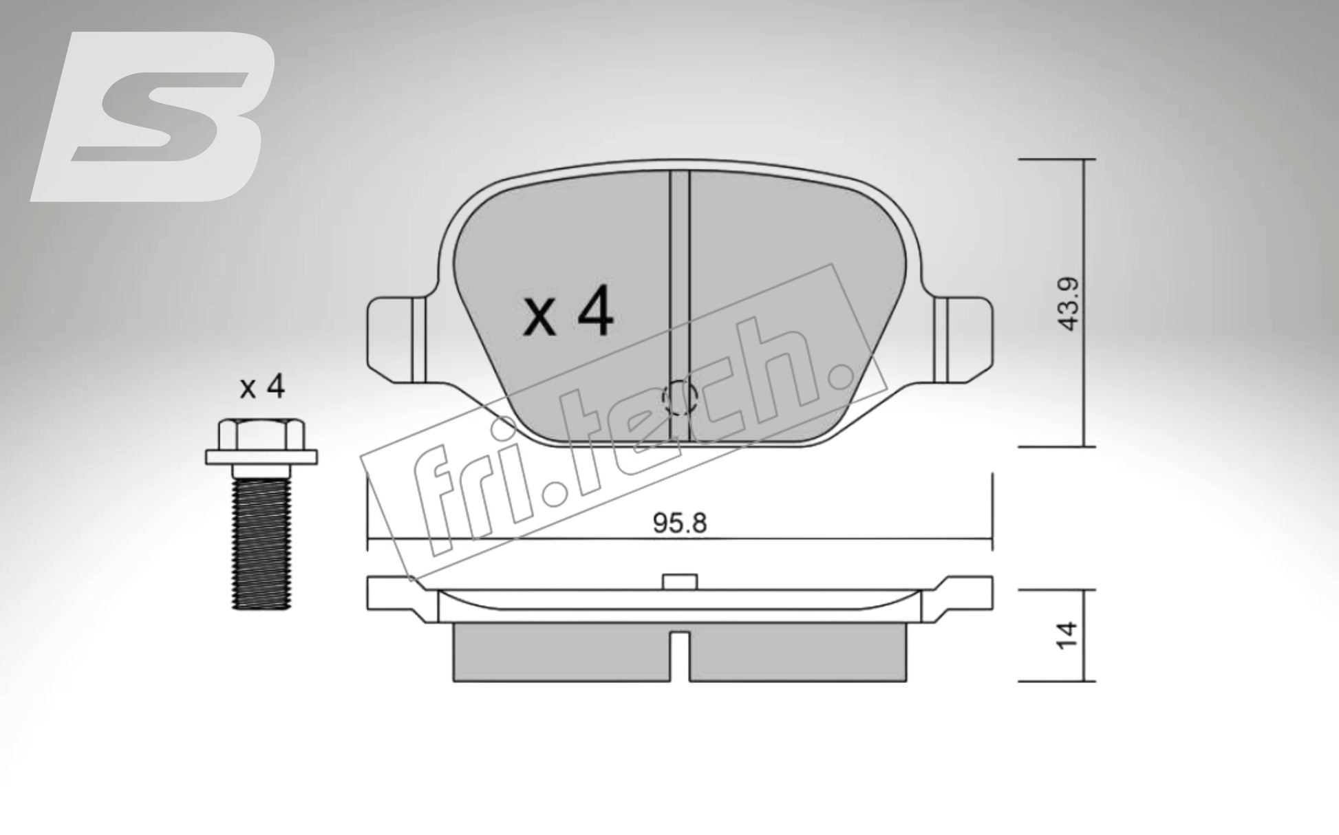 fri.tech. Bremsbeläge Hinterachse für Fiat Art. F34330