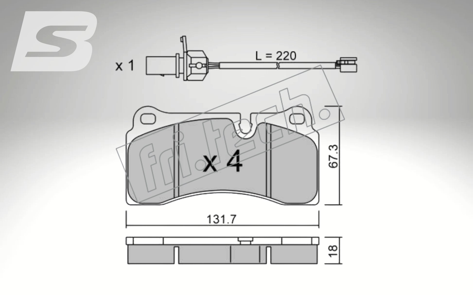 Endless brake pads front axle for Alfa Romeo Art. A03800