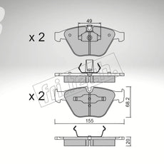 fri.tech. Bremsbeläge Vorderachse für BMW Art. F53740