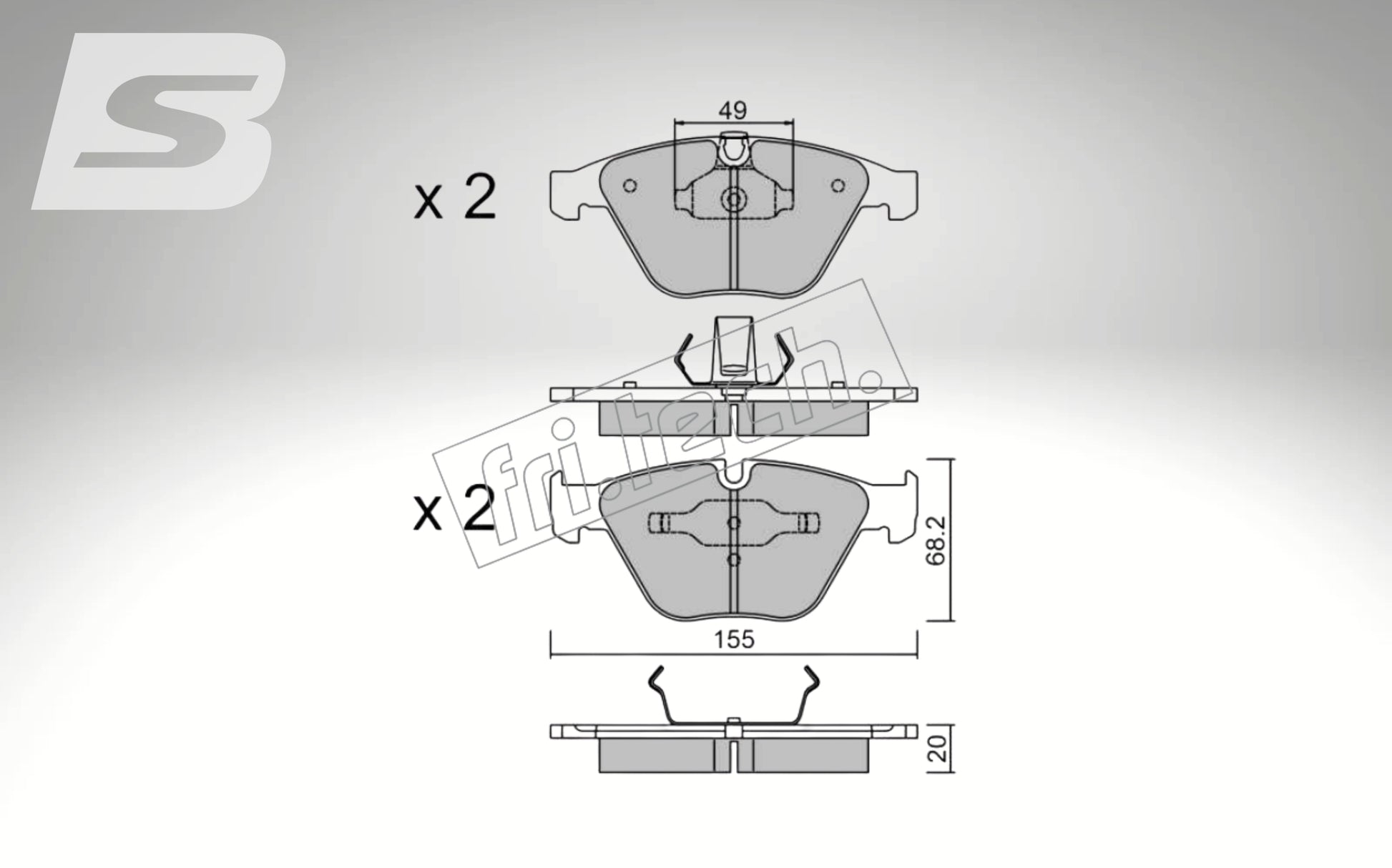 fri.tech. Bremsbeläge Vorderachse für BMW Art. F53740