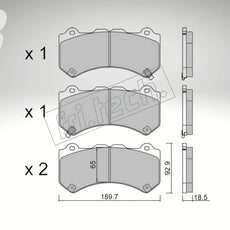 Endless brake pads front axle for Alfa Romeo Art. A03800