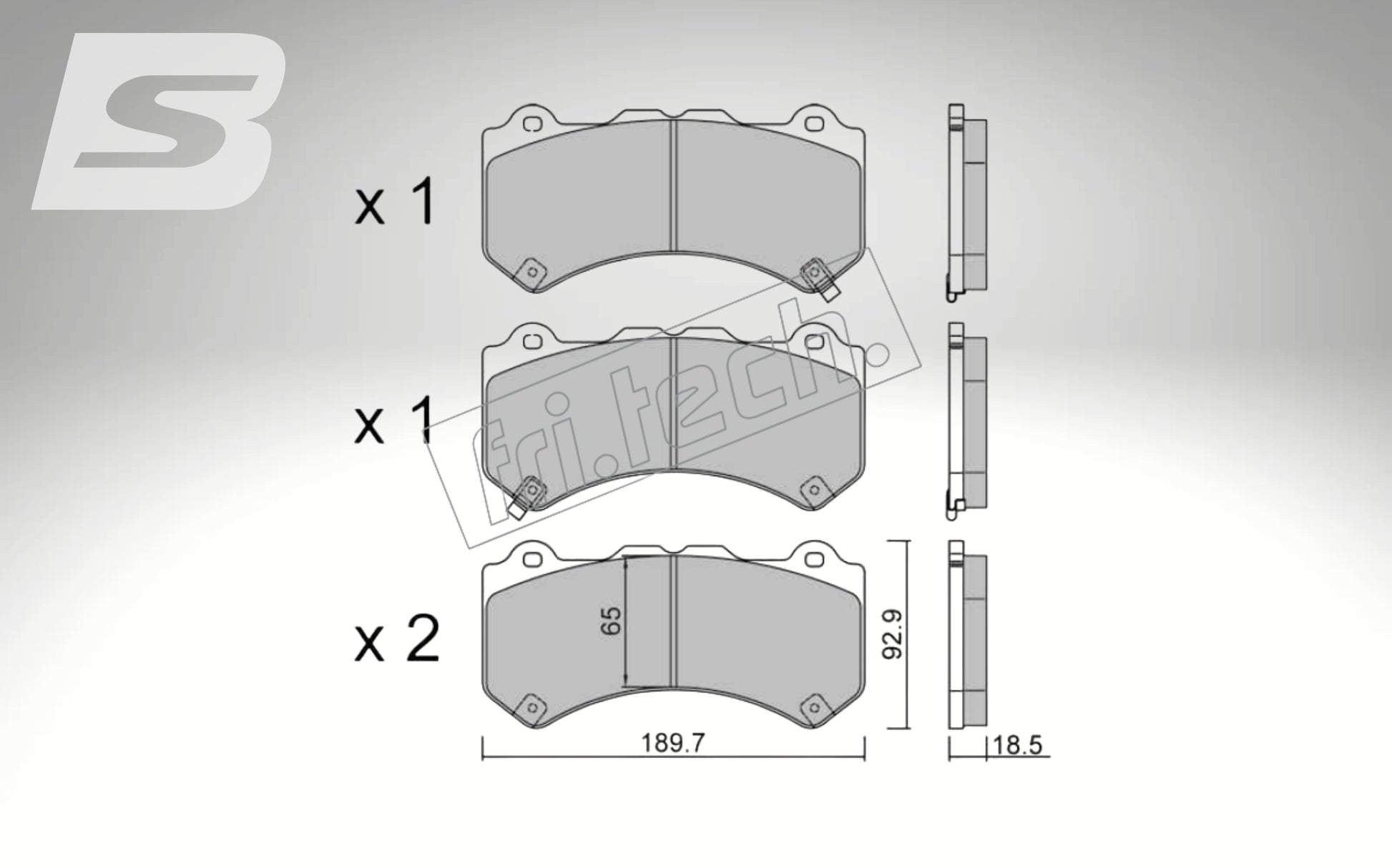 Endless brake pads front axle for Alfa Romeo Art. A03800