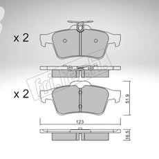 Endless brake pads front axle for Alfa Romeo Art. A03800