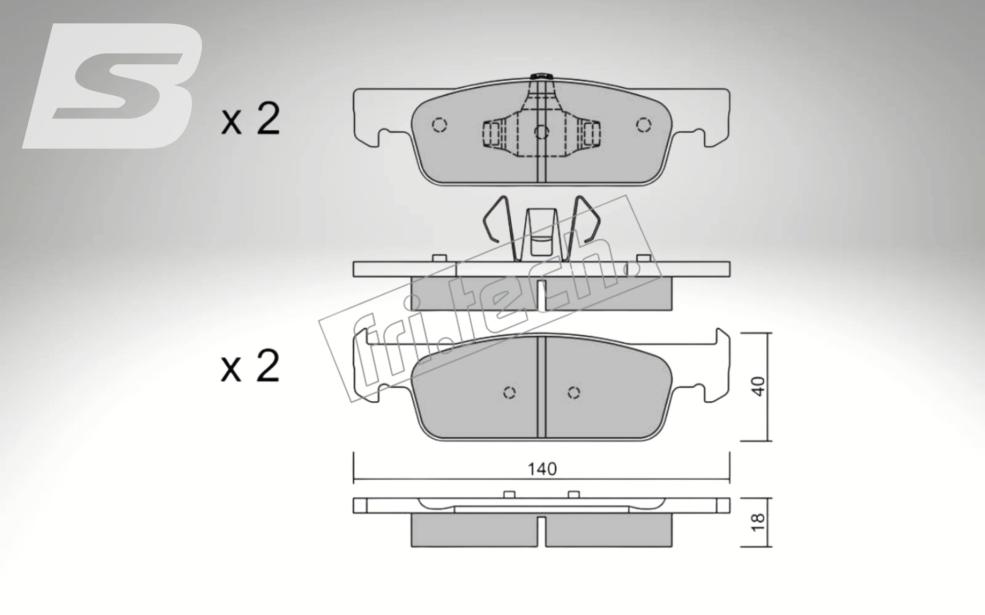 Endless brake pads front axle for Alfa Romeo Art. A03800