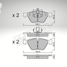 fri.tech. Bremsbeläge Vorderachse für BMW Art. F53730