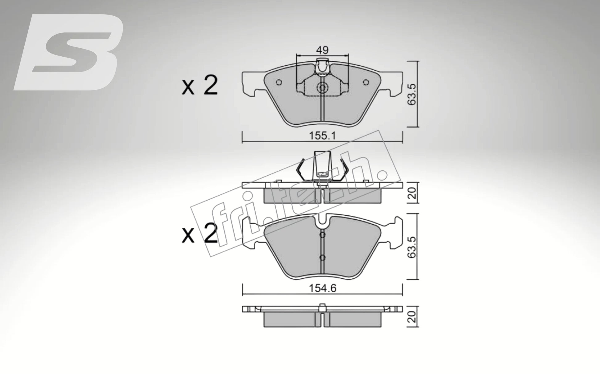 fri.tech. Bremsbeläge Vorderachse für BMW Art. F53730