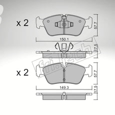 fri.tech. Bremsbeläge Vorderachse für BMW Art. F63560