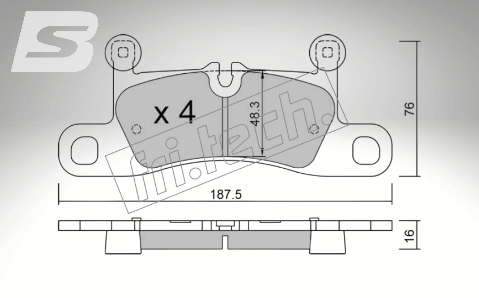 fri.tech. Bremsbeläge Hinterachse für Porsche Art. F94741