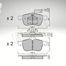 fri.tech. Bremsbeläge Vorderachse für Alfa Romeo Art. F73191