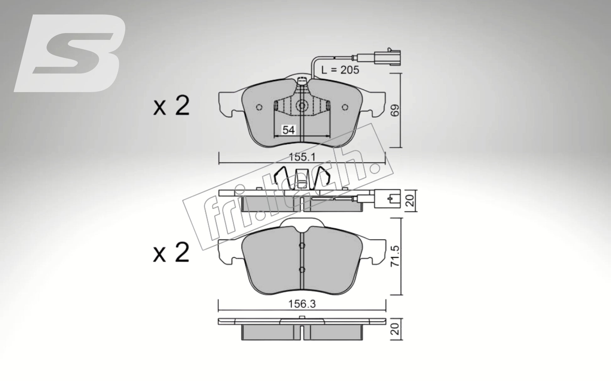 fri.tech. Bremsbeläge Vorderachse für Alfa Romeo Art. F73191