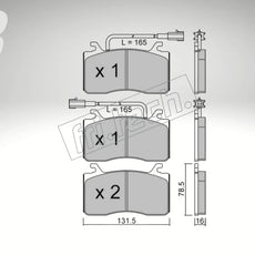 fri.tech. Bremsbeläge Vorderachse für Alfa Romeo Art. F131000
