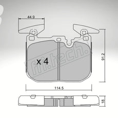 fri.tech. Bremsbeläge Vorderachse für Mini Art. F130392