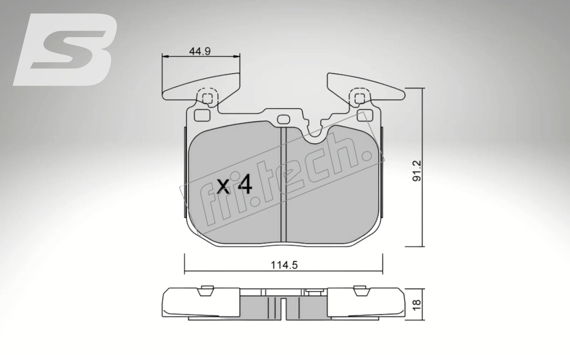 fri.tech. Bremsbeläge Vorderachse für Mini Art. F130392