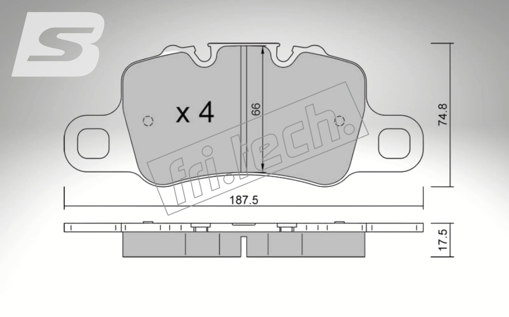 fri.tech. Bremsbeläge Hinterachse für Porsche Art. F144160