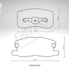 Endless Bremsbeläge Vorderachse für Mitsubishi Art. B43140
