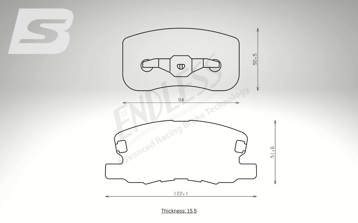 Endless Bremsbeläge Vorderachse für Mitsubishi Art. B43140