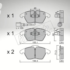 fri.tech. Bremsbeläge Vorderachse für Audi Art. F53640