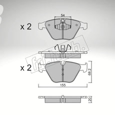 fri.tech. Bremsbeläge Vorderachse für BMW Art. F53746