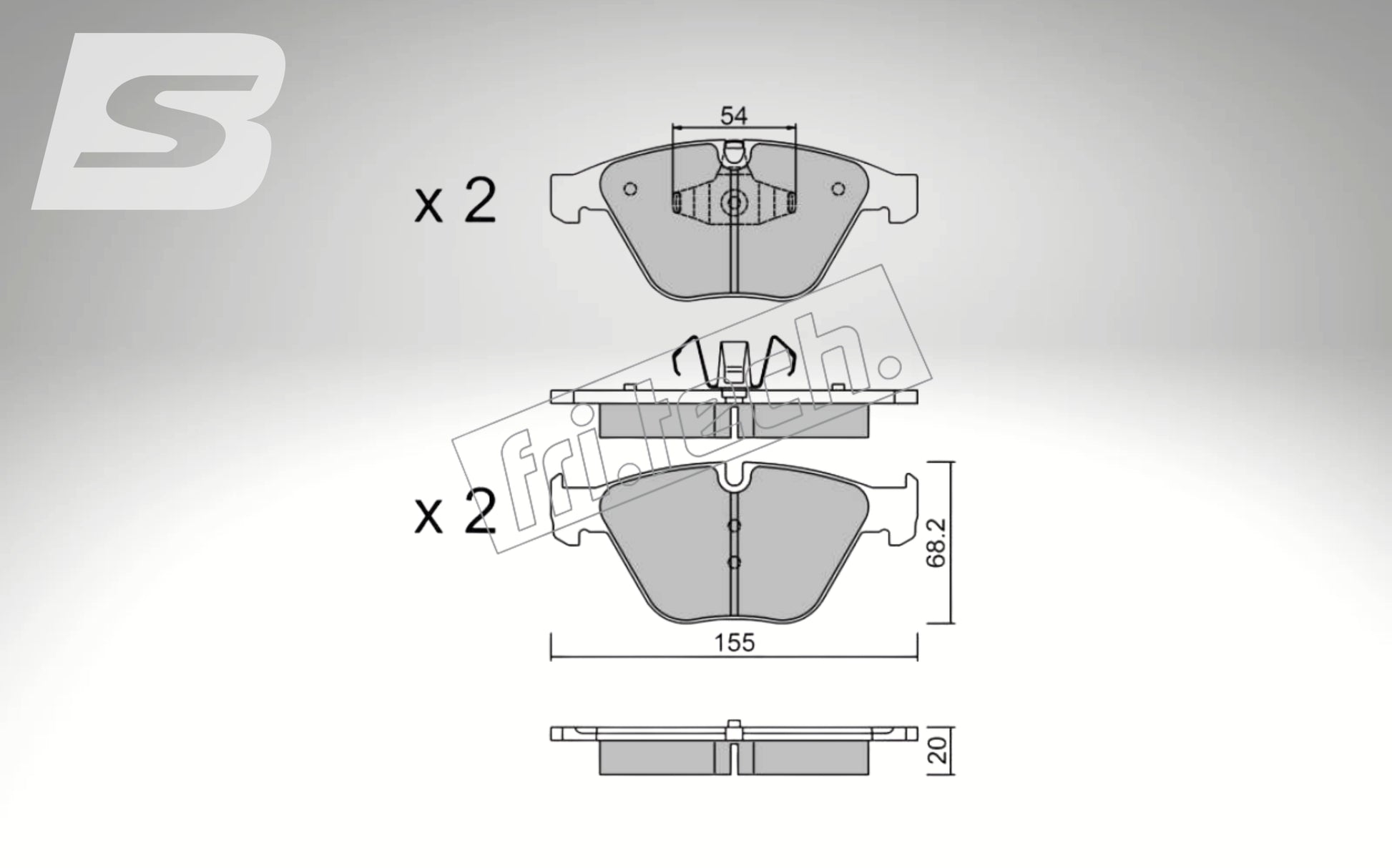 fri.tech. Bremsbeläge Vorderachse für BMW Art. F53746