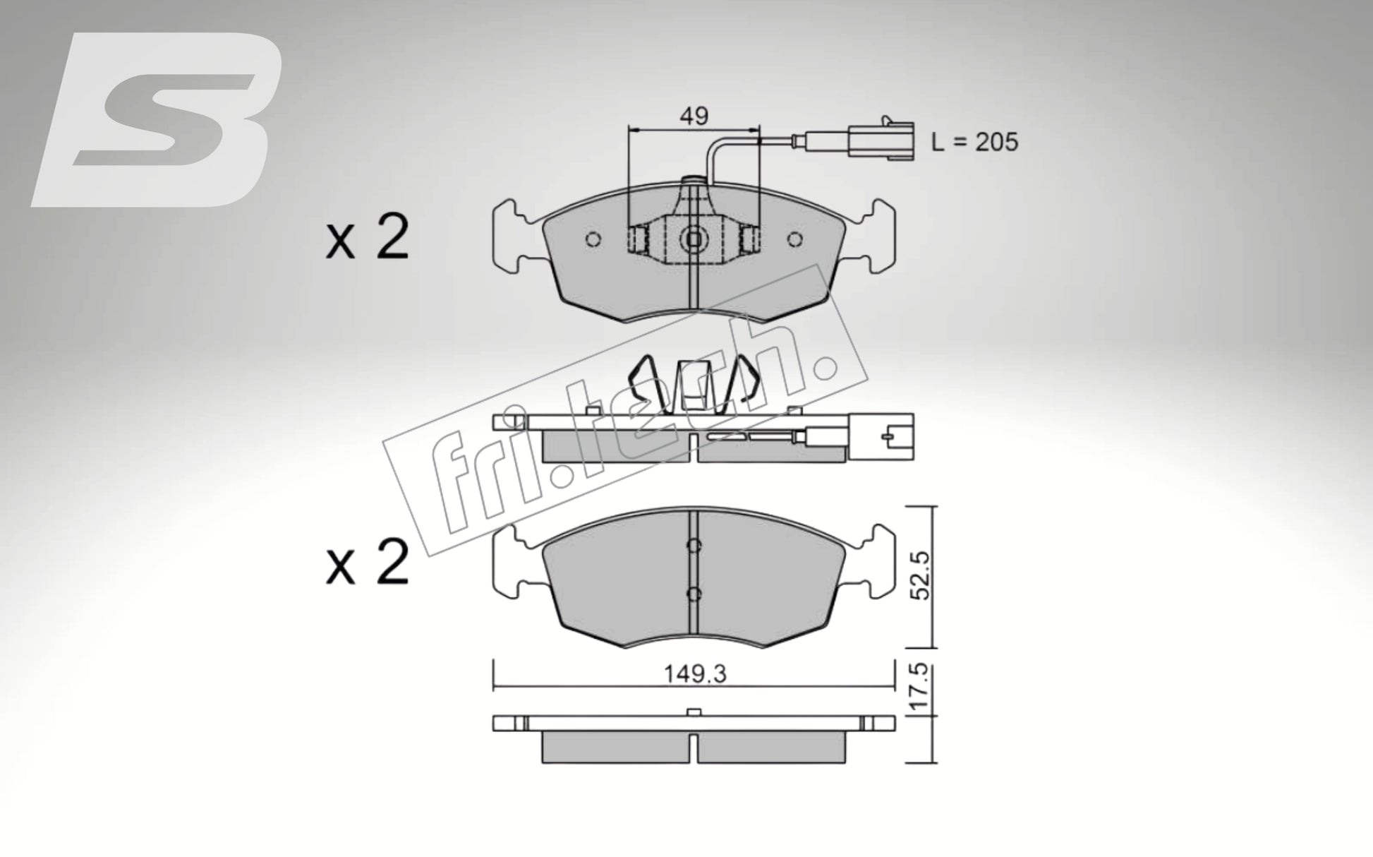 fri.tech. Bremsbeläge Vorderachse für Fiat Art. F23834