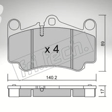 fri.tech. Bremsbeläge Vorderachse für Porsche Art. F93100