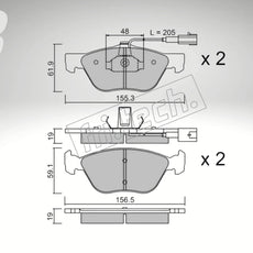 fri.tech. Bremsbeläge Vorderachse für Alfa Romeo Art. F03850