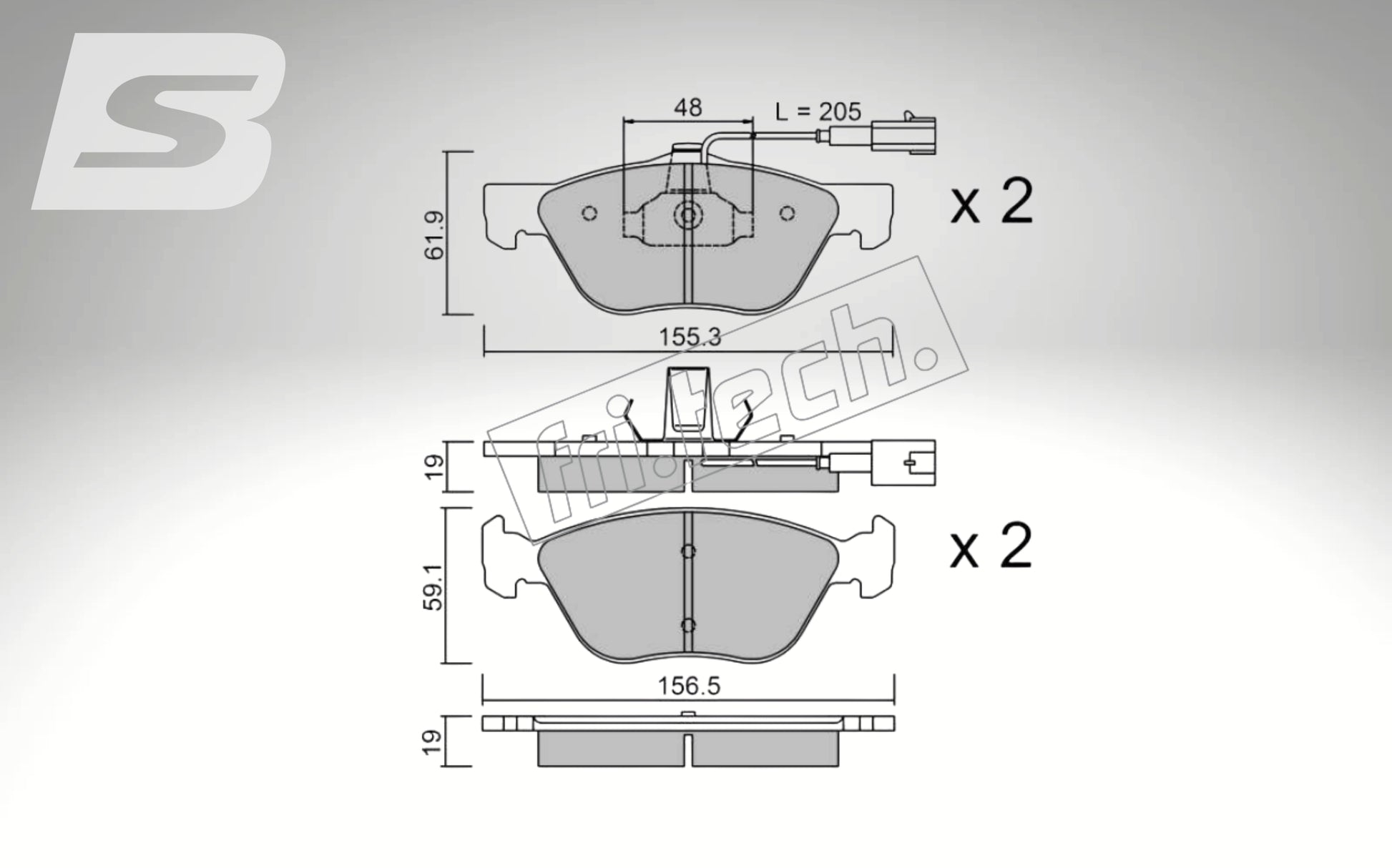 fri.tech. Bremsbeläge Vorderachse für Alfa Romeo Art. F03850