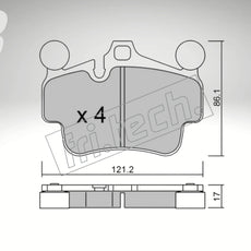 fri.tech. Bremsbeläge Vorderachse für Porsche Art. F93090