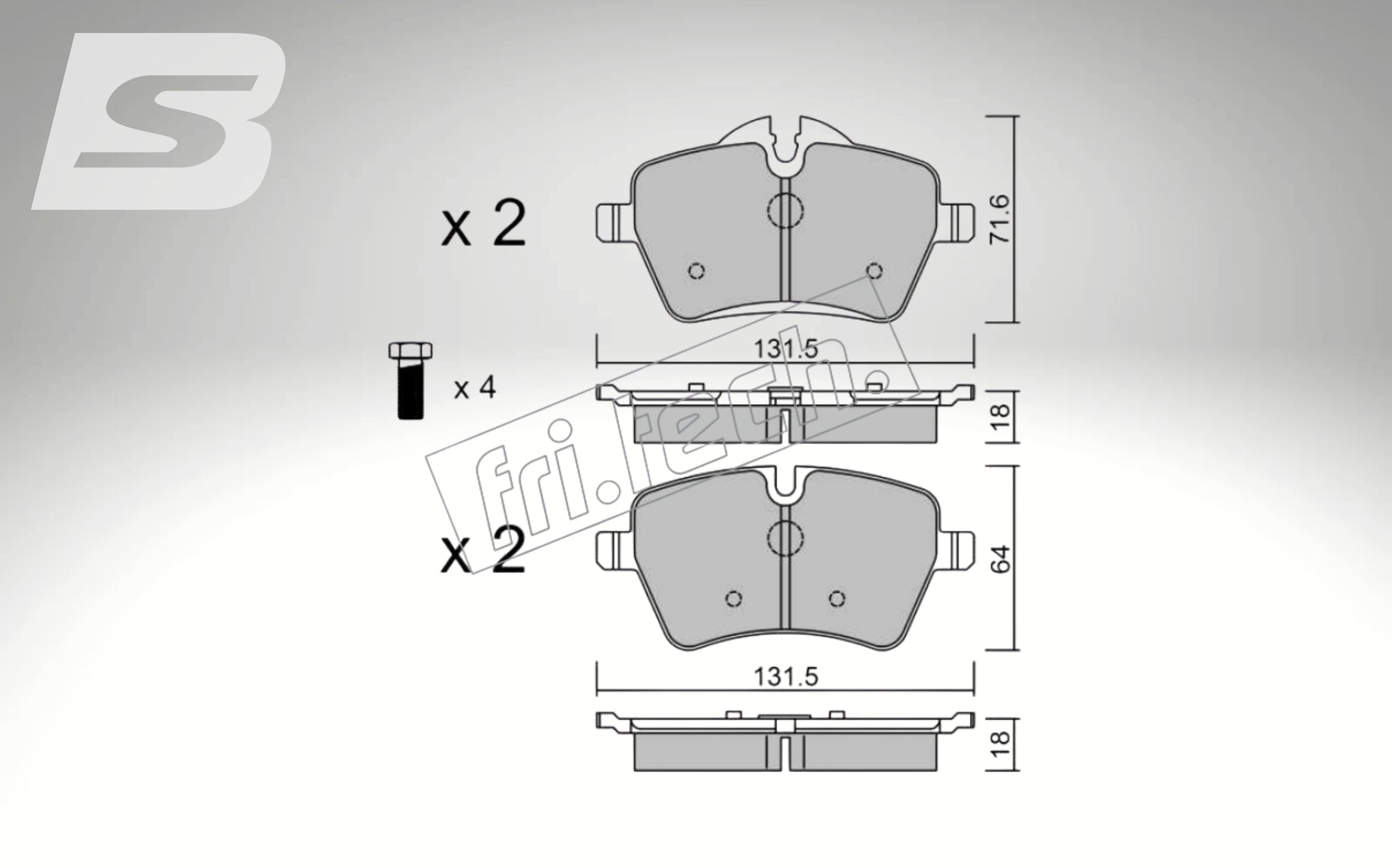 fri.tech. Bremsbeläge Vorderachse für Mini Art. F73840