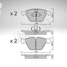 fri.tech. Bremsbeläge Vorderachse für BMW Art. F93360