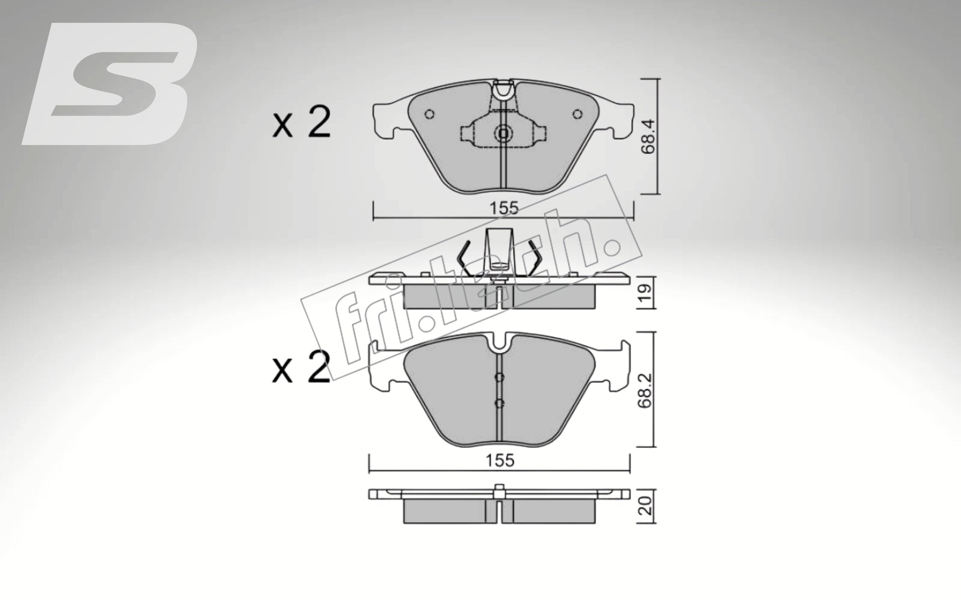 fri.tech. Bremsbeläge Vorderachse für BMW Art. F93360