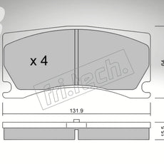 Endless brake pads front axle for Alfa Romeo Art. A03800