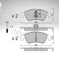fri.tech. Bremsbeläge Vorderachse für Ford Art. F73916