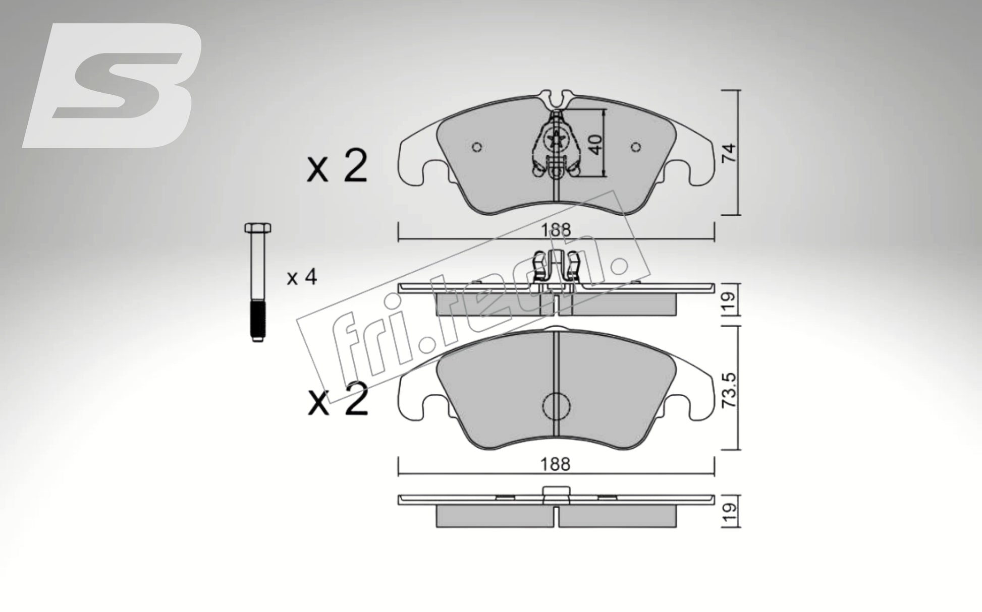fri.tech. Bremsbeläge Vorderachse für Ford Art. F73916