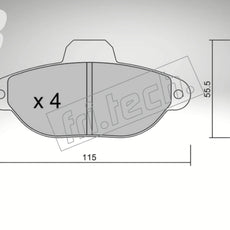 fri.tech. Bremsbeläge Vorderachse für Fiat Art. F13621