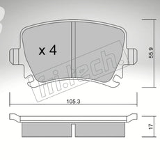 fri.tech. Bremsbeläge Hinterachse für Cupra Art. F54690