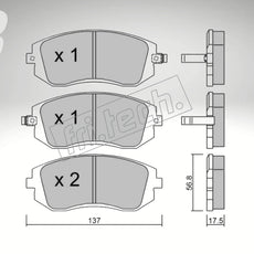 fri.tech. Bremsbeläge Vorderachse für Subaru Art. F53160