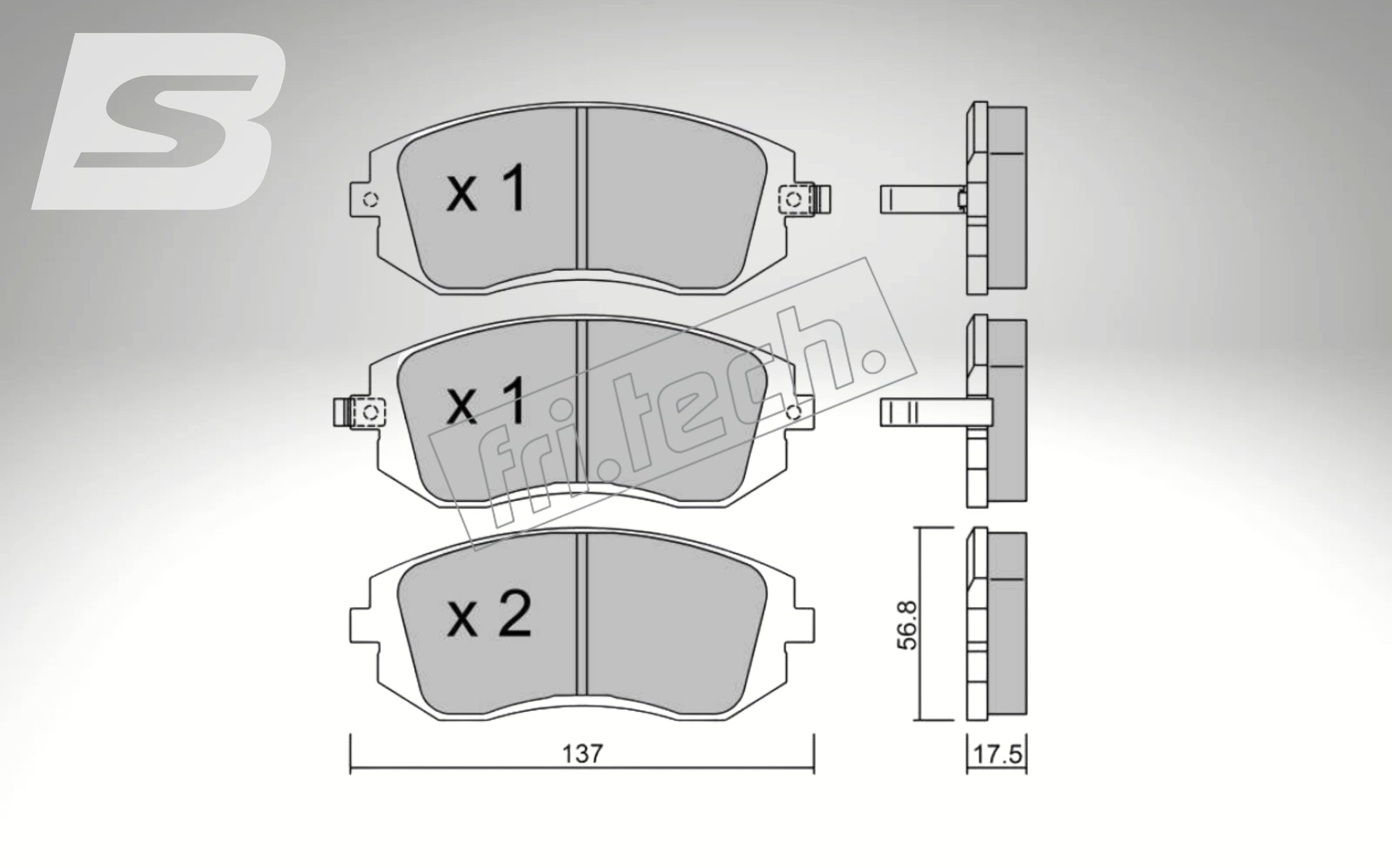 fri.tech. Bremsbeläge Vorderachse für Subaru Art. F53160