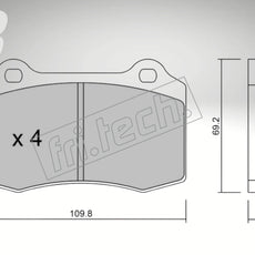 fri.tech. Bremsbeläge Vorderachse für KTM Art. F23602