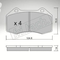fri.tech. Front axle brake pads for Mazda, part number F63673