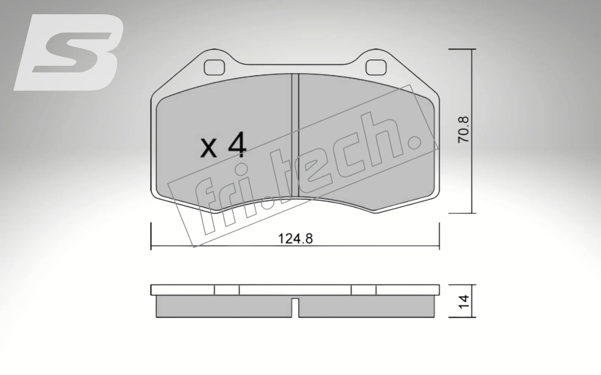 fri.tech. Front axle brake pads for Mazda, part number F63673