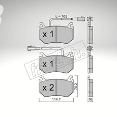 fri.tech. Bremsbeläge Hinterachse für Alfa Romeo Art. F141020