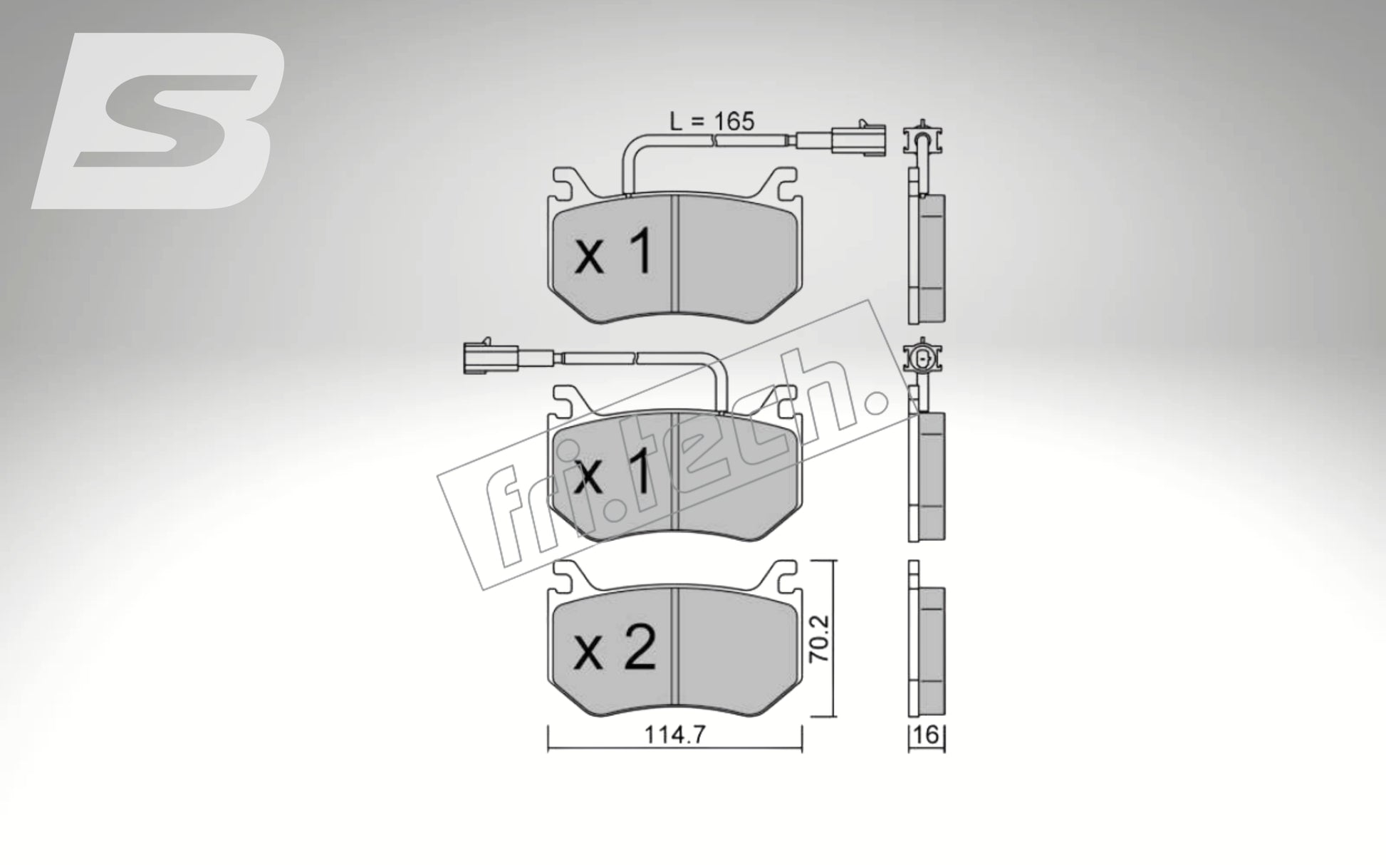 fri.tech. Bremsbeläge Hinterachse für Alfa Romeo Art. F141020