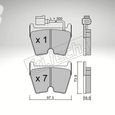fri.tech. Bremsbeläge Vorderachse für Audi Art. F130671