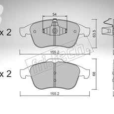 fri.tech. Bremsbeläge Vorderachse für Renault Art. F83192