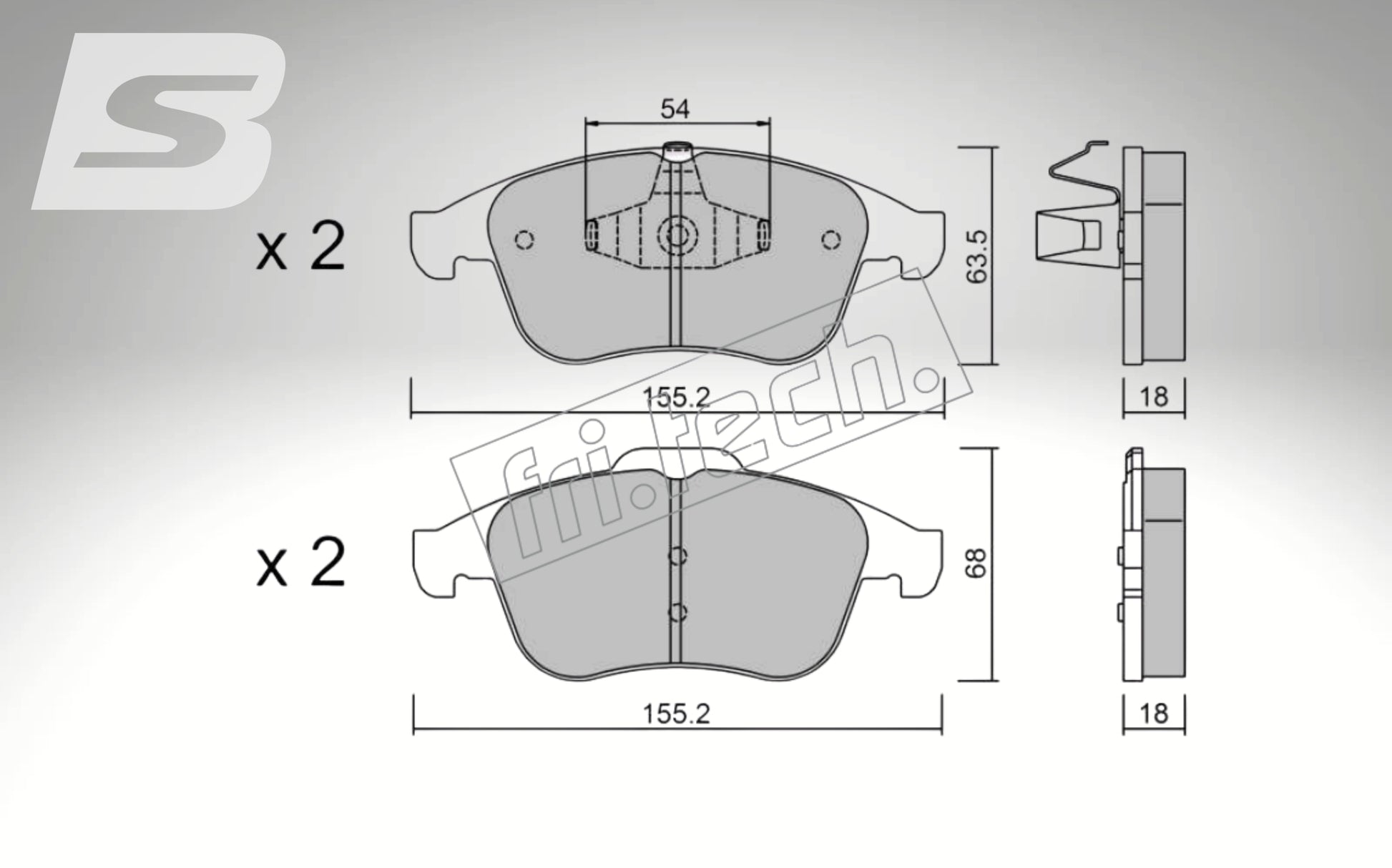 fri.tech. Bremsbeläge Vorderachse für Renault Art. F83192