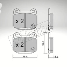 Endless brake pads front axle for Alfa Romeo Art. A03800