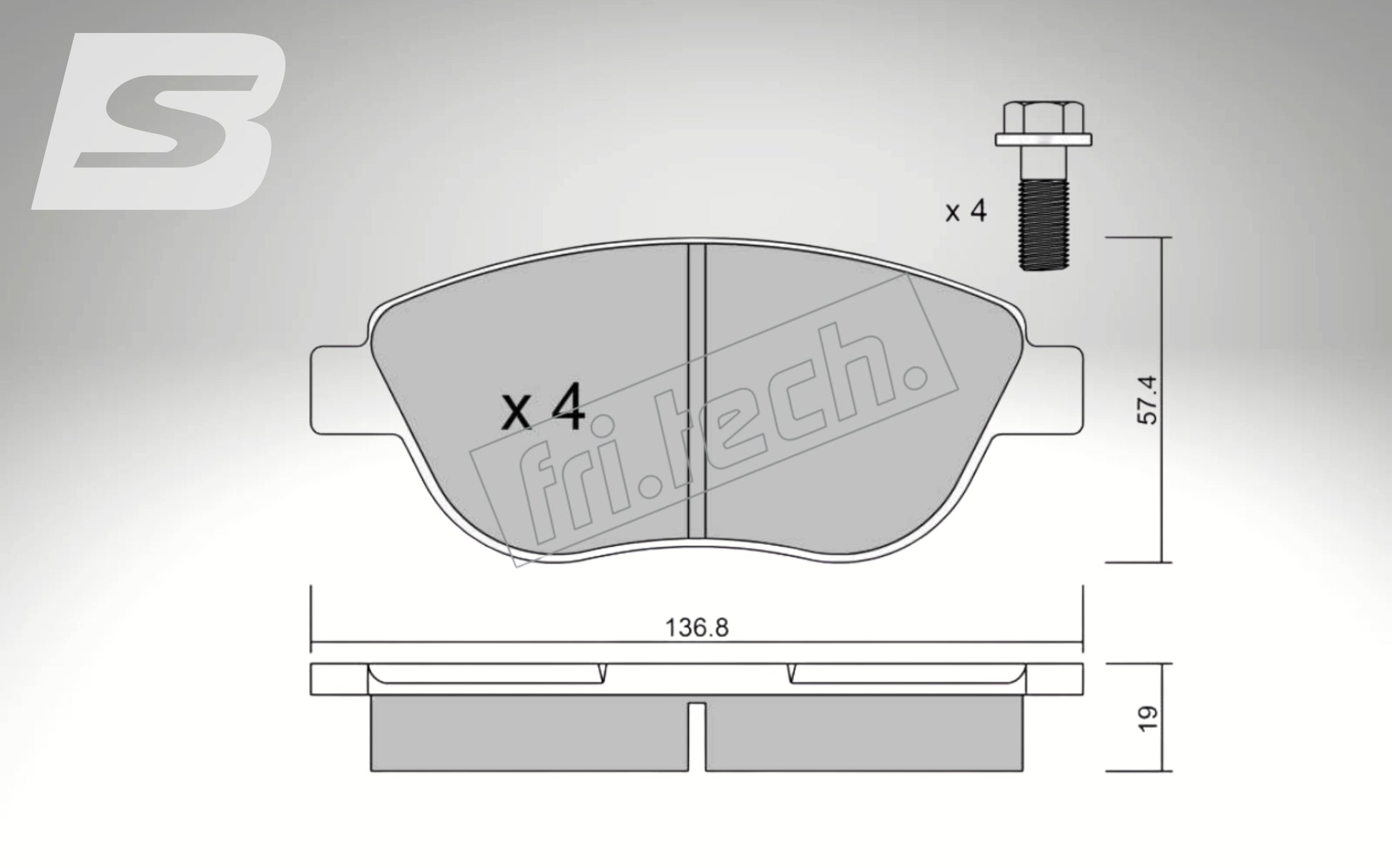 fri.tech. Pastillas de freno de eje trasero para Alfa Romeo, número de pieza F34331