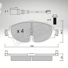 fri.tech. Bremsbeläge Vorderachse für VW Art. F93660W