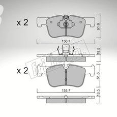 fri.tech. Bremsbeläge Vorderachse für BMW Art. F93760